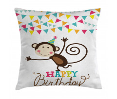 Monkey Cone Flag Pillow Cover