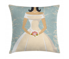 Sketch Bride Dress Pillow Cover