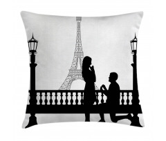 Paris City Lovers Pillow Cover