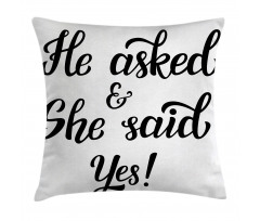 Wedding Engagement Pillow Cover