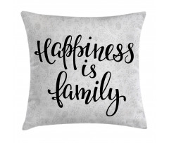 Happiness Phrase Pillow Cover