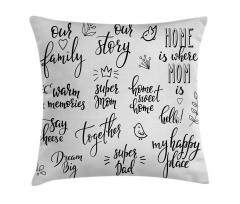 Family Lettering Pillow Cover