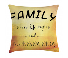 Message Family Pillow Cover