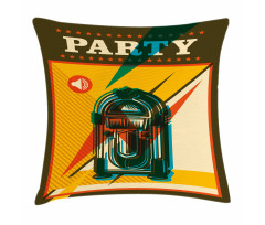 Retro Old Music Jukebox Pillow Cover