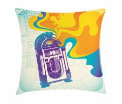 Retro Vintage Radio Music Pillow Cover