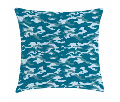 Camouflage Oceanic Colors Pillow Cover