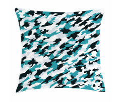 Aquatic Camouflage Tile Pillow Cover