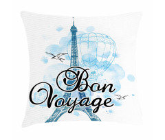 Air Balloon Paris Pillow Cover