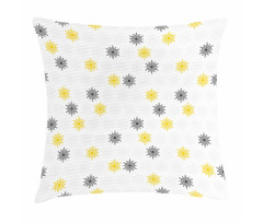 Sun Flowers Dots Pillow Cover