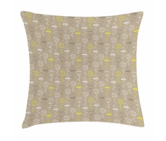 Flowers Butterfly Pillow Cover