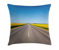 Sunflowers Road Pillow Cover