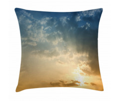 Sky Sun Rays Dusk Pillow Cover