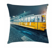 Old Tram City Pillow Cover