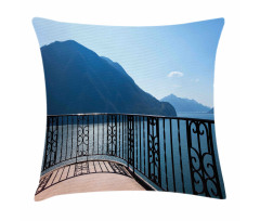 Island Mountain Ocean View Pillow Cover