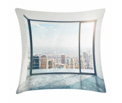 Empty Loft Cityscape Pillow Cover