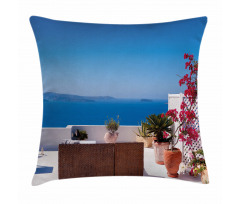 Santorini Aegean Sea Pillow Cover