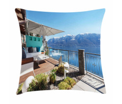 Snowy Mountain Ocean Pillow Cover