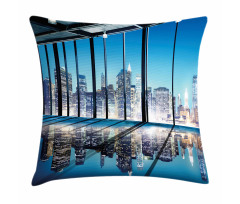 Buildings with Glass Pillow Cover