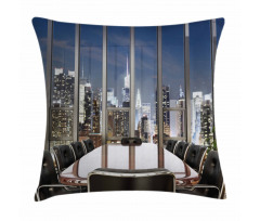 Business Room City Pillow Cover