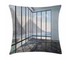 Mountain Ocean Scenery Pillow Cover