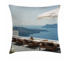 Caldera View Santorini Pillow Cover