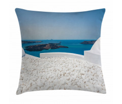Santorini Island Greece Pillow Cover