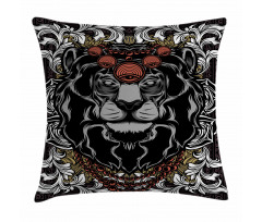 Jungle Emperor Lion Frame Pillow Cover