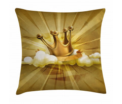 Fairytale Crown and Clouds Pillow Cover