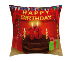 Birthday Party Cake Pillow Cover