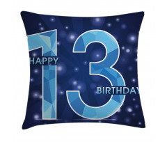 Polygon Effect Stars Pillow Cover