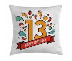 Line 13 Year Pillow Cover