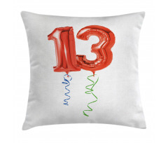 Red Balloons 13 Pillow Cover