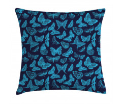 Hand Drawn Butterflies Pillow Cover