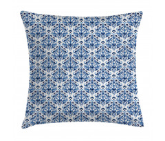 Indigo Victorian Design Pillow Cover