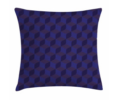 Indigo 3D Paint Cubes Pillow Cover