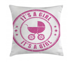 Grunge It's a Girl Pillow Cover
