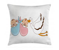Babies Stork Playroom Pillow Cover