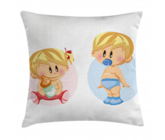 Happy Babies Playing Pillow Cover