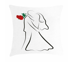 Silhouette Couple Pillow Cover