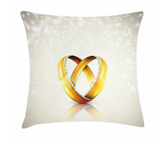 Pair of Rings Marriage Pillow Cover