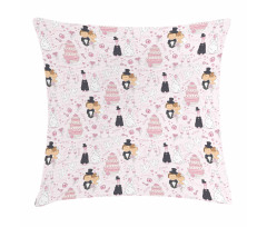Drawing Pattern Wedding Pillow Cover