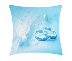 Wedding Rings Pearls Pillow Cover