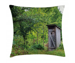 Spring Forest Worn Hut Pillow Cover