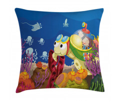 Cartoon Turtle Children Pillow Cover