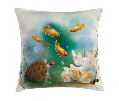 Aquarium Animals Pillow Cover