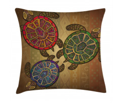 3 Turtles Ornamental Pillow Cover