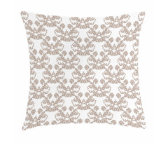 Rococo Flowers in Taupe Pillow Cover