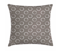 Ring Shapes Grungy Art Pillow Cover