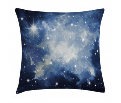 Blue Galaxies Pillow Cover