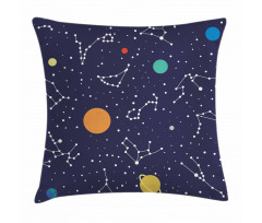Zodiac Planets Pillow Cover